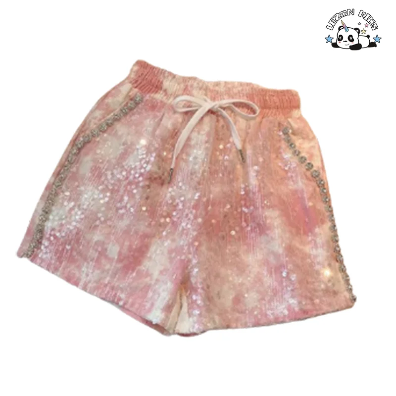 LEZONKIDS - New Product Explosion pink soft jean girl denim shorts trousers for kids girls jeans